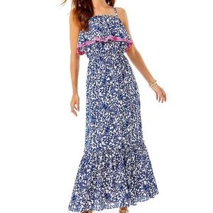 Lilly Pulitzer Adia Maxi Dress in Oyster Bay Blue Krillin It